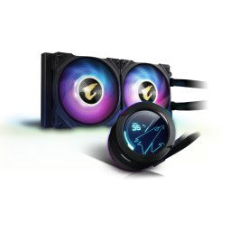 Cooler Gigabyte AORUS WATERFORCE X 240- skt universal- racire cu lichid- ventilator 120 mm x 2- 2150 rpm- iluminat RGB- AORUS WA