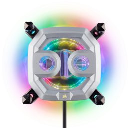 WATER block CORSAIR- filet pt CPU- skt Intel LGA 2011/2066 AMD sTR4/sTRX4- pt filet G 1/4- luminat RGB- silver- CX-9010001-WW