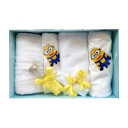 Trusou botez personalizat baieti cu Minion - set complet biserica TB99155