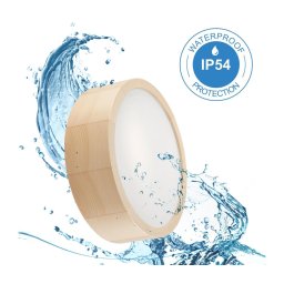 Lumină plafon NATURAL baie 2xE27/15W/230V IP54 pin Ø 27 cm