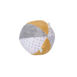 Jucarie senzoriala, sweet fun minge cu zornaitoare, mustard