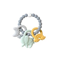 Jucarie senzoriala pentru dentitie din silicon, ele-fun blue