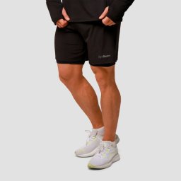 GymBeam Pantaloni scurți de alergare 2in1 Pulse Black S