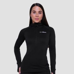 GymBeam Hanorac de alergare pentru femei 1/2 Zip Pulse Black M