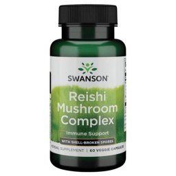 Reishi Mushroom Complex 60 vcaps Extract 15:1 cu Sopri de Coaja Swanson SWH237