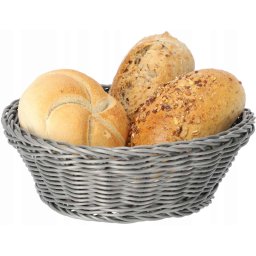 Coș de pâine rotund coș de fructe ⌀205 mm gri