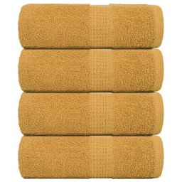 Prosoape de sapun 4 buc Aur 30x30 cm 360 g/m² 100% bumbac GartenMobel Dekor