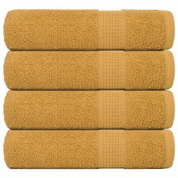Prosoape de dus 4 buc Aur 70x140 cm 360 g/m² 100% bumbac GartenMobel Dekor