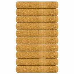Prosoape sauna 10 buc Aur 80x200 cm 360 g/m² 100% bumbac GartenMobel Dekor