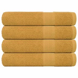 Prosoape 4 buc Aur 100x200 cm 360 g/m² 100% bumbac GartenMobel Dekor