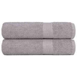 Prosoape de baie 2 buc Gri 100x150 cm 360 g/m² 100% bumbac GartenMobel Dekor