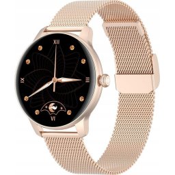 Smartwatch Oromed Oro Lady Gold Next, Ecran IPS 1.09", Bluetooth, Monitorizare Somn, Pulsoximetru, Waterproof IP68, Auriu