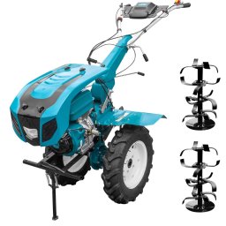 Motocultor DAKARD HS 1100D NEW Benzina 18 CP latime 120 cm + Capota cu far + Roti cauciuc 600x12