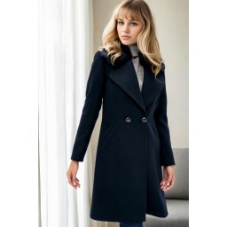 Z6643 DEWBERRY WOMEN'S COAT-NAVY-1
