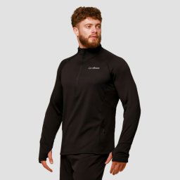 GymBeam Hanorac de alergare 1/2 Zip Pulse Black S