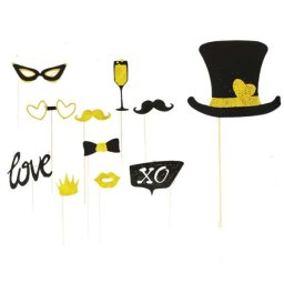 Set 12 propsuri poze Party mustati si ochelari