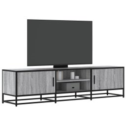 Dulap TV gri sonoma, 160x35x41 cm lemn prelucrat si metal GartenMobel Dekor