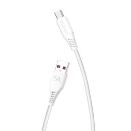 USB to USB-C Cable Dudao L2T 5A, 2m (White)