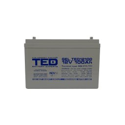 Acumulator 12V GEL Deep Cycle Solar, Dimensiuni 330 x 173 x 212 mm, Baterie 12V 100Ah M8, TED Electric TED004147