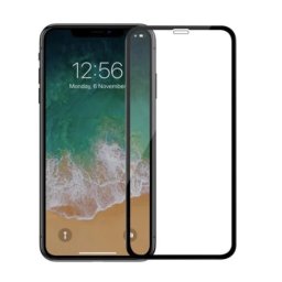 Folie Sticla Tempered Glass iPhone XS Max Black 4D/5D Full Glue Fullcover