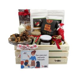 Cos cadou Craciun - Ladita cu recunostinta m1, pentru Educatoare/ Invatatoare / Diriginta / Profesoara, 11 produse - ALIF411077