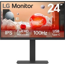 Monitor LED LG 24" 24BA650-B Full HD HDMI DP DaisyChain IPS Black 16:9