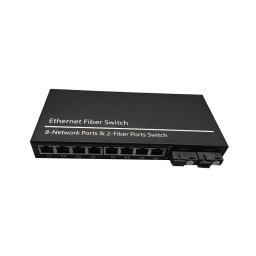Switch POE 8Fe + 2 Porturi Optice A+ B 100MB