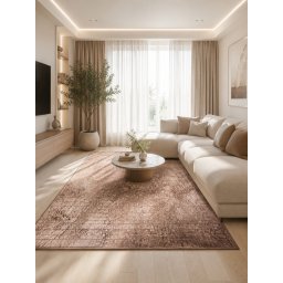 Covor Sonata 22029-110, Marime 120 x 170 cm, Maro, Inaltime Fir 10 mm, Antialergic, Polipropilena, Living, Dormitor, Sufragerie, Birou