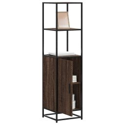 Dulapuru stejar maro 35,5x35x139 cm lemn si metal prelucrat GartenMobel Dekor
