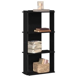 Biblioteca cu 3 niveluri, negru, 60x30x120 cm, lemn prelucrat GartenMobel Dekor