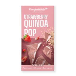 Ciocolata alba cu capsuni si quinoa bio 60g Benjamissimo