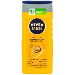 Nivea Gel de dus 250 ml Men 3in1 Active Energy