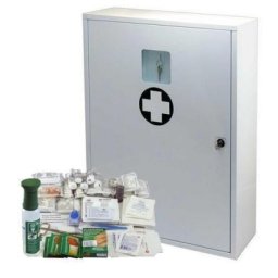 Trusa metalica de prim ajutor, de perete, cu cheie, 60 x 45 x 16, continut DEPOZIT