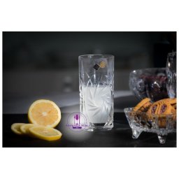 PINWHEEL Set 6 pahare cristal Bohemia apa/suc 370 ml