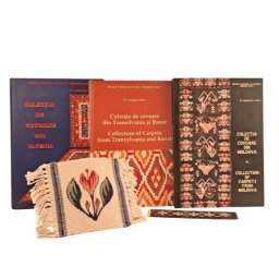 Pachet cadou pentru iubitorii de tradiție cărți, carpetă țesută manual și semn de carte
