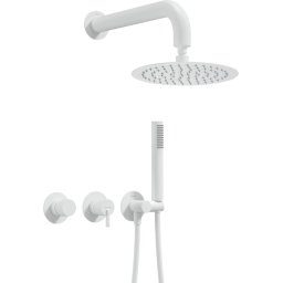 Silia - Set de duș încastrat cu baterie orizontală finisaj alb NQS_A0YK