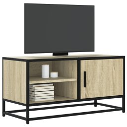 Dulap TV, stejar sonoma, 80x34,5x40 cm, lemn prelucrat si metal GartenMobel Dekor