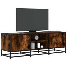 Dulap TV stejar fumuriu, 120x35x41 cm lemn prelucrat si metal GartenMobel Dekor