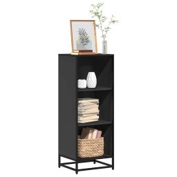 Dulap cu carti negru 40x35x107,5 cm lemn prelucrat GartenMobel Dekor