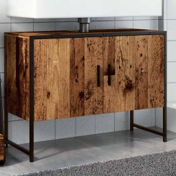 Dulap chiuveta baie, lemn vechi, 80x33x60 cm, lemn prelucrat GartenMobel Dekor