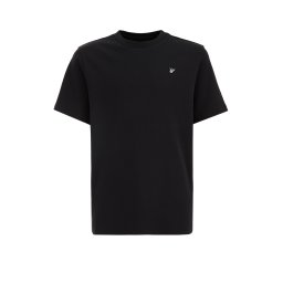 WE Fashion Tricou negru / alb
