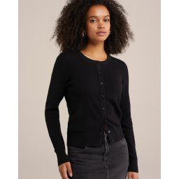 WE Fashion Geacă tricotată negru