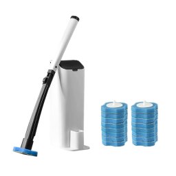 Set perii de toaleta de unica folosinta AnMelon cu suport de perete, alb