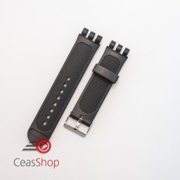 Curea din silicon tip SWATCH 20mm neagra - W9831
