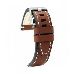 Curea piele maro deschis vintage ceruită QR 24mm - 4140324