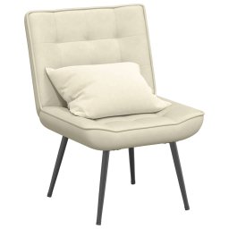 Scaun de relaxare crema 64x74x84 cm catifea GartenMobel Dekor