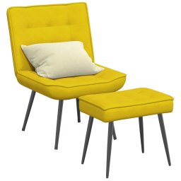 Scaun de relaxare cu scaun catifea galbena GartenMobel Dekor