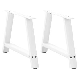 Picioare masuta cafea în forma A 2 buc alb 60x(42-43) cm otel GartenMobel Dekor
