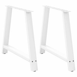 Picioare masuta cafea în forma A 2 buc alb 90x(72-73) cm otel GartenMobel Dekor