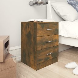 Noptiera, stejar fumuriu, 38x35x56 cm, lemn prelucrat GartenMobel Dekor